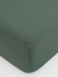 MK Lůžkoviny Jersey prostěradlo do postýlky Classic 70 × 140 cm - olivová