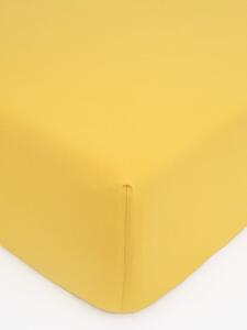 MK Lůžkoviny Jersey prostěradlo do postýlky Classic 70 × 140 cm - hořčicová