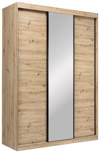ŠATNÍ SKŘÍŇ S POSUVNÝMI DVEŘM, dub artisan, 150/215/59,5 cm P & B - Šatní skříně, Online Only