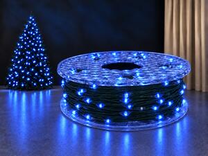 Vánoční LED mikro řetěz, modrá se záblesky, 50 m, 500 kapkových LED