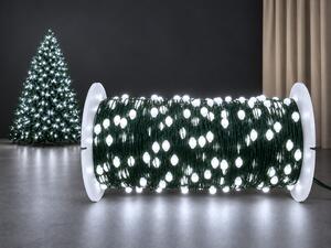 Vánoční LED mikro řetěz s kapkovými diodami, studená bílá, 50M, 500 LED, 8 programů, dálkový ovládač