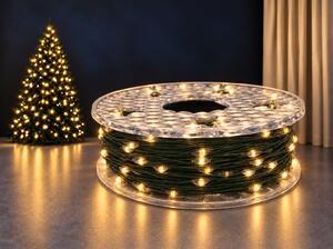 Vánoční LED mikro řetěz, teplá bílá se záblesky, 200 m, 2000 kapkových LED