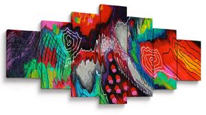 Obraz abstraktní - barvy (210x100 cm)