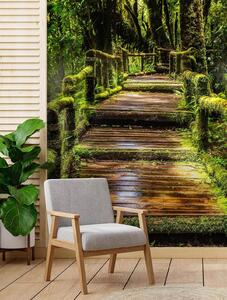 Fototapeta Most v zeleném lese Materiál: Vliesová, Rozměry: 100 x 140 cm