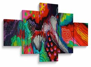 Obraz abstraktní - barvy (125x70 cm)