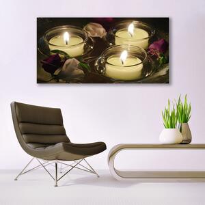 Akrylový obraz Svíčky Umění 120x60 cm
