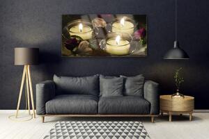 Akrylový obraz Svíčky Umění 120x60 cm