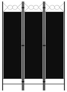 3dílný paraván černý 120 x 180 cm