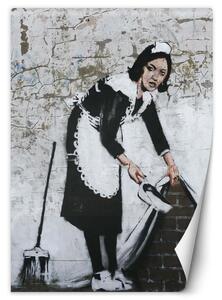 Fototapeta Maid Banksy - street art mural Materiál: Vliesová, Rozměry: 100 x 140 cm