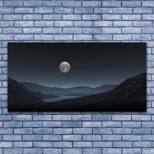 Obraz na plátně Noc Měsíc Krajina 120x60 cm