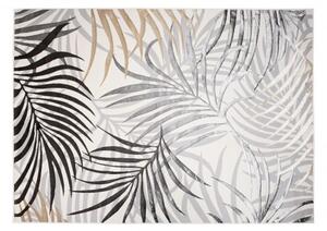 Makro Abra Kusový koberec GOLDEN NA44G Listí Moderní krémový šedý Rozměr: 140x200 cm
