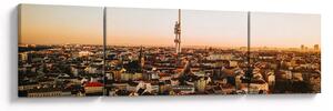 Obraz západu slunce nad Žižkovem (170x50 cm)
