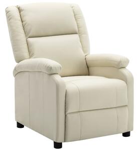 322437 Recliner White Faux Leather