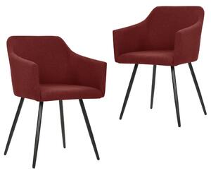 323101 Dining Chairs 2 pcs Wine Red Fabric