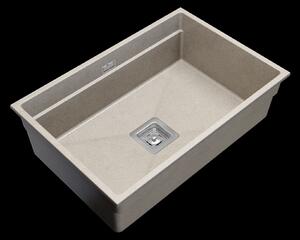Gamma Decor 7050, 1-komorový granitový dřez 700x470x220 mm, béžová, GMA-ZLE000104