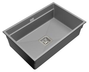 Gamma Decor 7050, 1-komorový granitový dřez 700x470x220 mm, šedá, GMA-ZLE000103