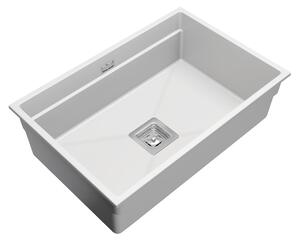 Gamma Decor 7050, 1-komorový granitový dřez 700x470x220 mm, bílá, GMA-ZLE000107