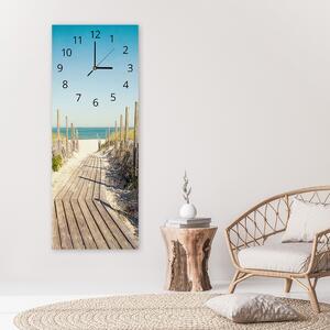 Hodiny na zeď Cesta na sluneční pláž Rozměry: 25 x 65 cm
