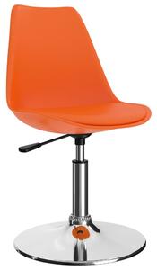 Otočné jídelní židle 4 ks oranžové umělá kůže