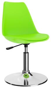 Otočné jídelní židle 2 ks zelené umělá kůže