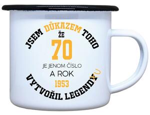 Plecháček s potiskem 70 je jenom číslo Objem: 330 ml