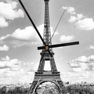 Hodiny na zeď Pohled na Eiffelovu věž Rozměry: 40 x 40 cm