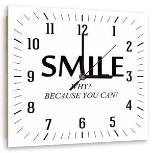 Hodiny na zeď Smile Rozměry: 40 x 40 cm