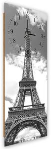Hodiny na zeď Eiffelova věž v oblacích Rozměry: 25 x 65 cm