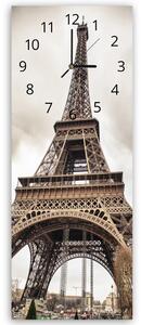 Hodiny na zeď Eiffelova věž Velikost: 25 x 65 cm
