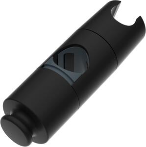 Držák sprchové hadice, nastavitelný, pro hadice o průměru 19-22 mm, pro lišty o průměru 18-25 mm, s háčky, černý, materiál ABS