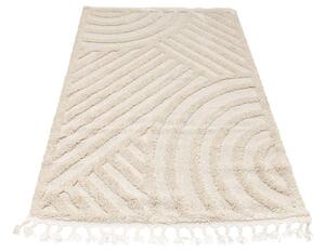 Koberec Berber 9754 s třásněmi, ivory / krémový