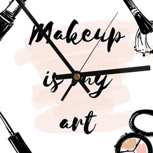 Hodiny na zeď Makeup time Rozměry: 40 x 40 cm