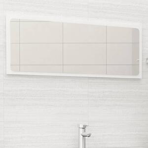 Koupelnové zrcadlo bílé vysoký lesk 100x1,5x37 cm dřevotříska
