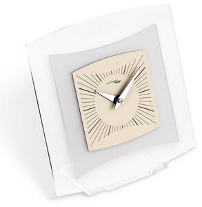 Designové stolní hodiny I804TR caffé latte IncantesimoDesign 15cm