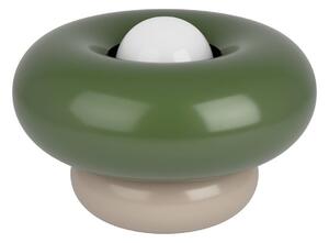 EGLO Stolní lampa Torchiarolo, zelená/béžová, kov, E27, Zelená, Obývací pokoj / jídelna, kov, Moderní