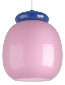 EGLO Závěsné světlo Berardelli, růžová/modrá, Ø 23 cm, sklo, E27, stmívatelný, Fialová / růžová / barva růže, Obývací pokoj / jídelna, Sklo, Moderní