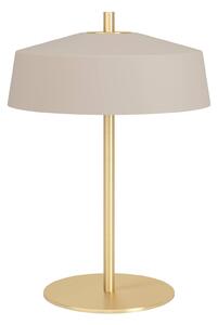 EGLO Stolní lampa Valdiola, písková/mosazná, kov, Krémová / jantar, Obývací pokoj / jídelna, kov