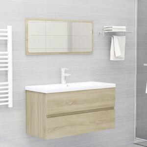 2dílný set koupelnového nábytku sonoma dub kompozitní dřevo