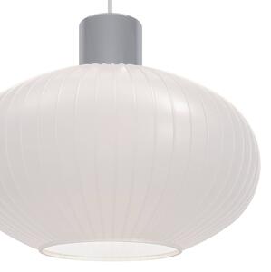 EGLO Závěsné světlo Dasmina, Ø 25 cm, bílé/chrom, sklo, E27, stmívatelný, Bílá / opál, Obývací pokoj / jídelna, Sklo, Young lifestyle