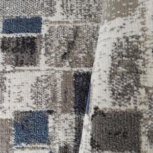 Makro Abra Kusový koberec LARA 04 Moderní krémový šedý modrý Rozměr: 80x150 cm