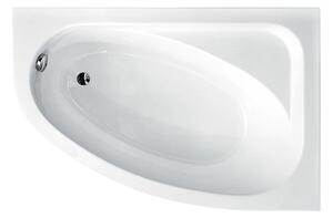 Besco Akrylátová asymetrická vana Cornea 140x80 (150x100) Barva: Bílá, Rozměry (cm): 140x80, Orientace: Pravá