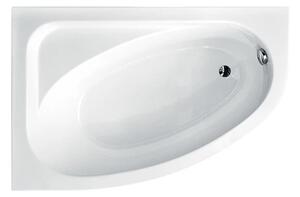 Besco Akrylátová asymetrická vana Cornea 140x80 (150x100) Barva: Bílá, Rozměry (cm): 140x80, Orientace: Levá