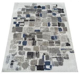 Makro Abra Kusový koberec LARA 04 Moderní krémový šedý modrý Rozměr: 120x170 cm