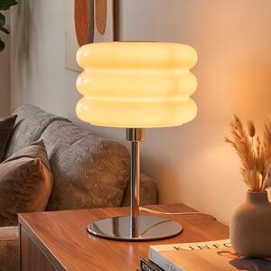 EGLO Stolní lampa Tortora, bílá, sklo, kov, výška 30 cm, E14, Bílá / opál, Obývací pokoj / jídelna, Sklo, Young lifestyle