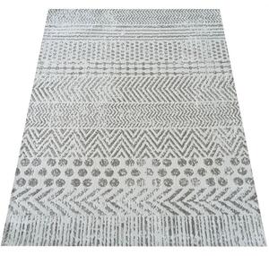 Makro Abra Kusový koberec LARA 06 Moderní Geometrický šedý bílý Rozměr: 120x170 cm