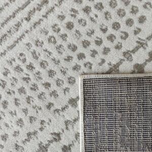 Makro Abra Kusový koberec LARA 06 Moderní Geometrický šedý bílý Rozměr: 80x150 cm