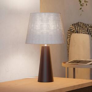 EGLO Stolní lampa Patemisco, hnědá/přírodní, ocel, textil, výška 41 cm, Hnědá / rez, Obývací pokoj / jídelna, kov