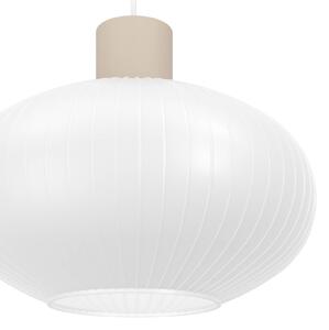 EGLO Závěsné světlo Dasmina, Ø 25 cm, bílá/písková, sklo, E27, stmívatelný, Bílá / opál, Obývací pokoj / jídelna, Sklo, Young lifestyle