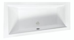 Besco Akrylátová asymetrická vana Intima 150x85 (160x90) Barva: Bílá, Rozměry (cm): 150x85, Orientace: Levá