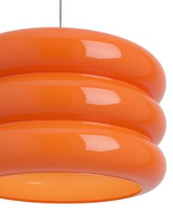 EGLO Závěsné světlo Tortora, oranžové, Ø 30 cm, sklo, E27, stmívatelný, Žlutá / oranžová, Obývací pokoj / jídelna, Sklo, Young lifestyle